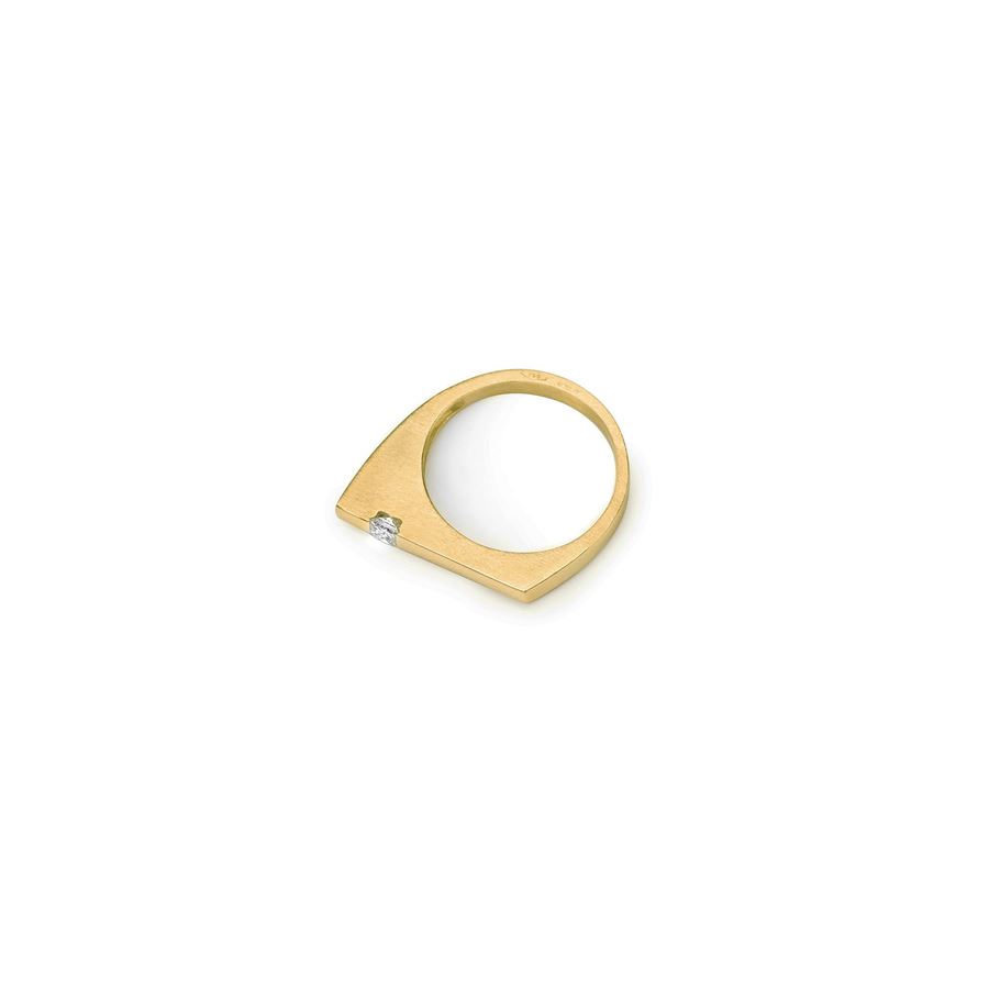 Anello 'Congiunzioni' con princess CONGIUNZIONI | AN1 CONP AU PRNCAU18G CT 0,15